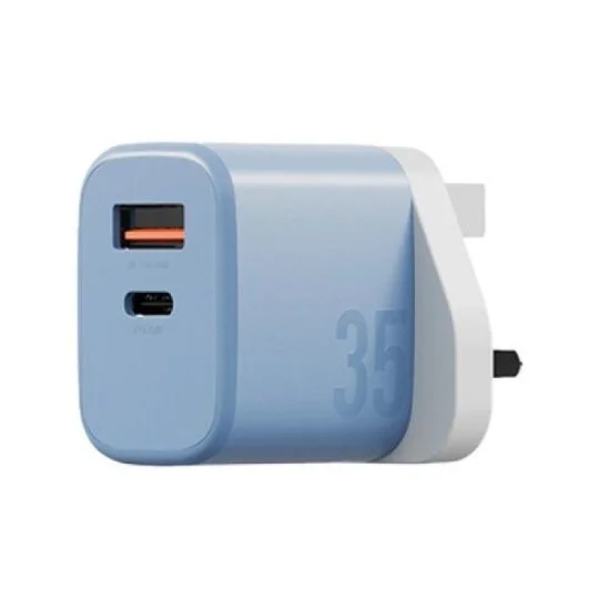 Wall Charger Velox With Weave Cable Bazic - Blue